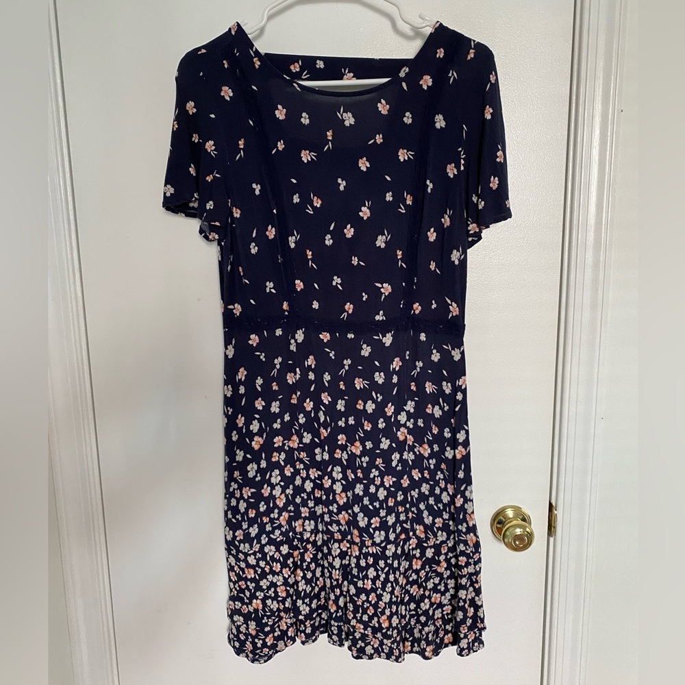Xhilaration Floral Navy Dress
